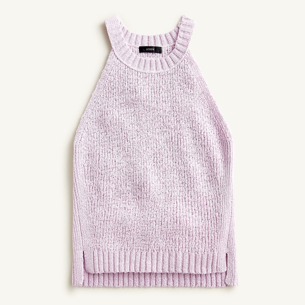 J.Crew High-Neck Sweater Tank in Frosty Lavender | XL | EUC